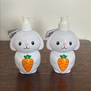NWT-Set of 2- Easter Bunny- 10oz Sugared Grapefruit Scented Hand Soap Dispensers
